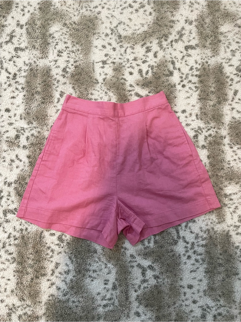 Pink madewell linen shorts